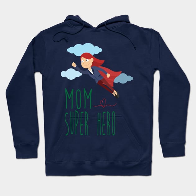 mom super hero Hoodie by zakchman